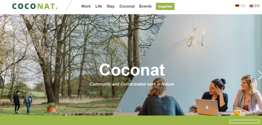Image Showing Coconat Coliving Company Website