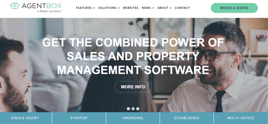 Image Showing AgentBox  Real Estate CRM Home Page